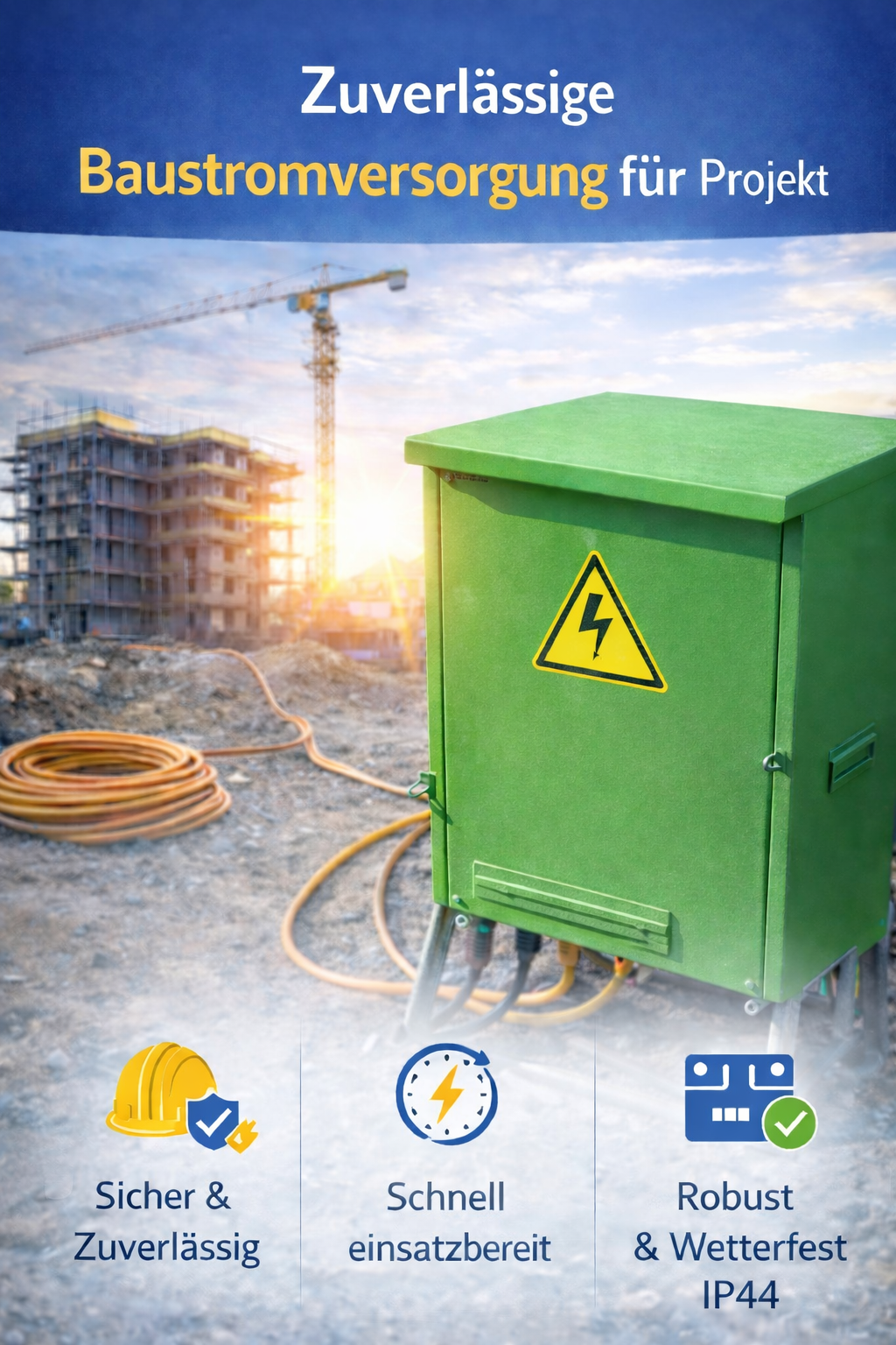 Baustrom Verteiler Anschluss Polling